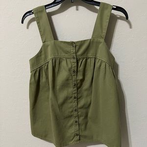 Old Navy Top w/buttons Size XS Green